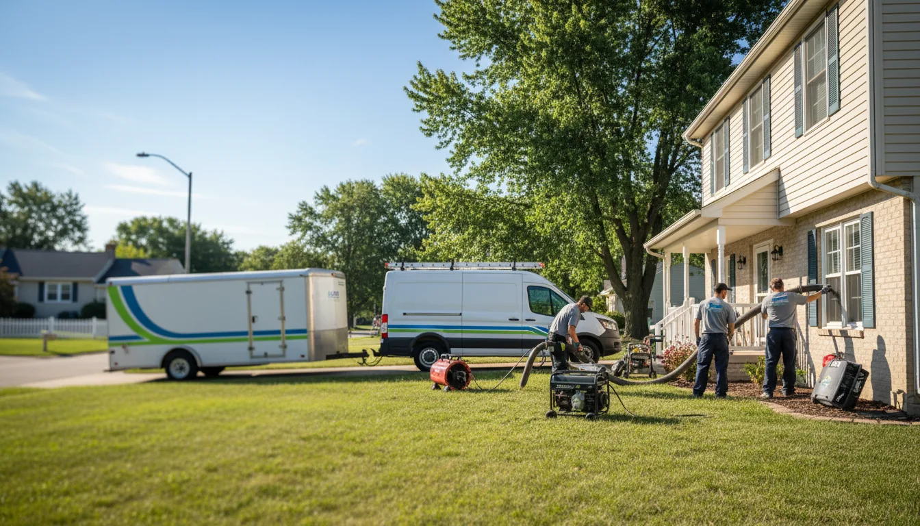 Flooded Basement Restoration And Cleanup With Repair in Blackstone, IL near me